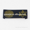 Meijei custom woven label with gold metallic thread
